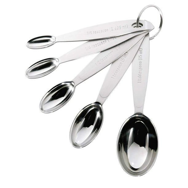 Thin Metal Die Set Measuring Spoons 5pc Set